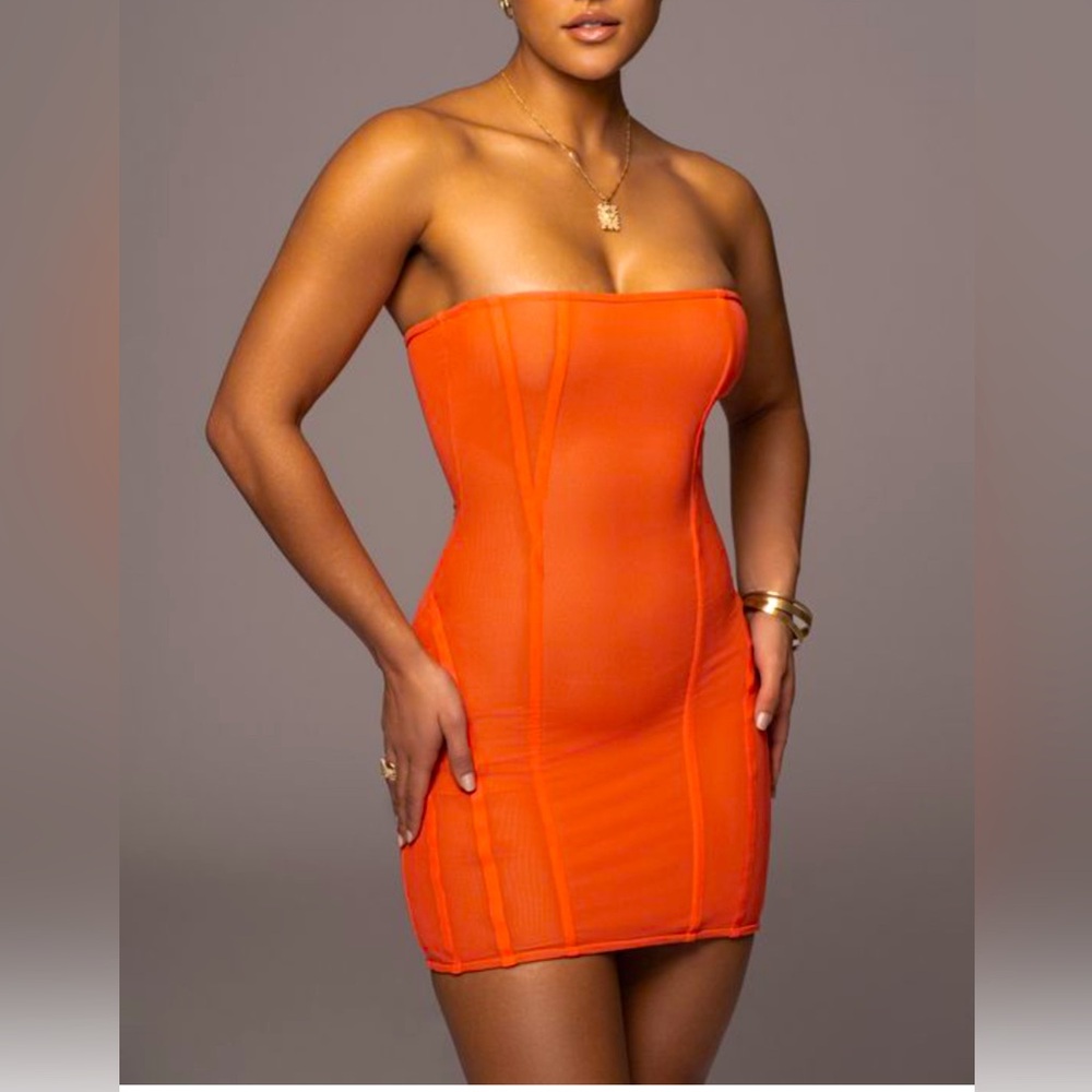 JLUXLABEL Carrot Unapologetic Mini Dress. Size S